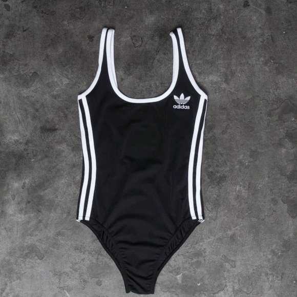 Adidas Black & White One-Piece Swimsuit, NWT - Picture 2 of 3